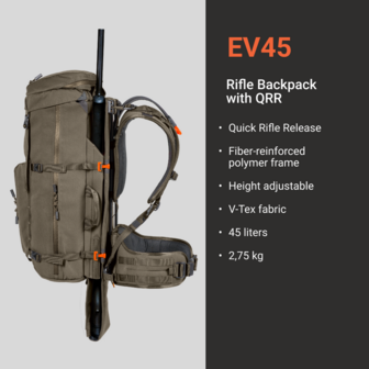 Sac &agrave; dos Vorn EV 45 avec QRR (Quick Rifle Release)