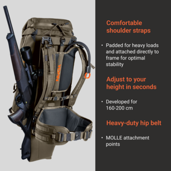 Vorn EV 45 backpack with QRR (Quick Rifle Release)