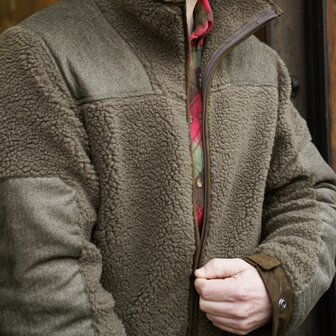 Blaser Sherpa fleece jas dark olive