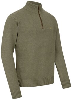 Pull en laine HZ Blaser pour homme olive fonc&eacute;