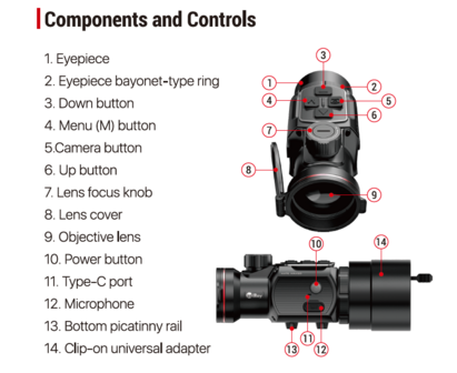 InfiRay Mate MAL38 Imagerie thermique &agrave; clipser avec Adaptateur