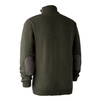 Deerhunter Sheffield Knit met zip-neck Green Melange