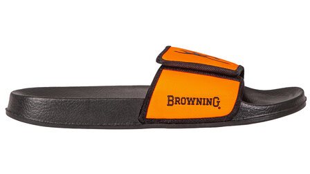 Browning slippers met klittenband in oranje