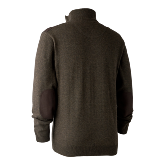 Deerhunter Sheffield Knit met zip-neck Dark Elm