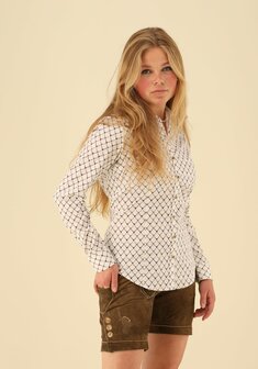 Gipfelst&uuml;rmer Dames blouse Ines hert bruin