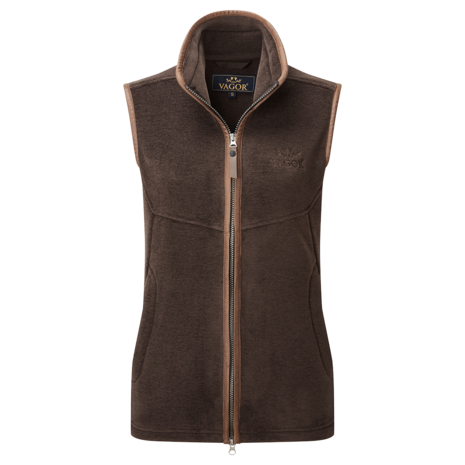 Vagor Polar Fleece vest ladies brown