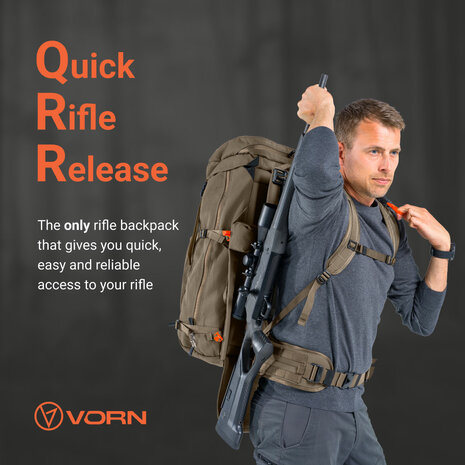 Vorn EV 45 backpack with QRR (Quick Rifle Release)