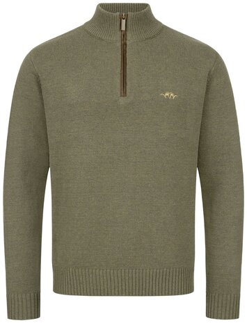 Pull en laine HZ Blaser pour homme olive foncé