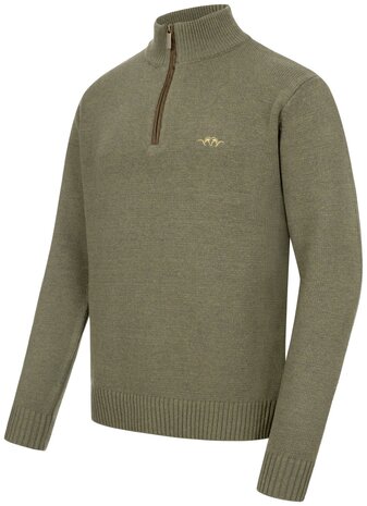 Blaser Wool HZ Pullover Herren dunkeloliv